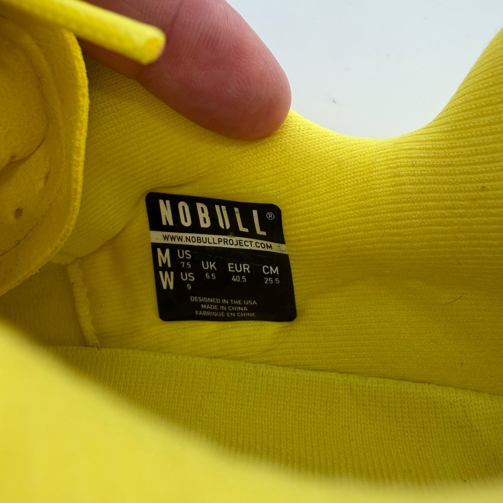 NWOB NOBULL SuperFabric Trainer CrossFit Shoes Lemon Drop W 9 / M 7.5 Low Top - Picture 7 of 9